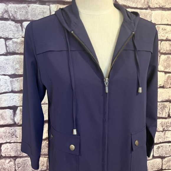 Chico's Zenergy Navy 3/4 Sleeve Jacket Size Small - Picture 2 of 9
